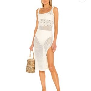 Nico Midi crochet dress swim coverup